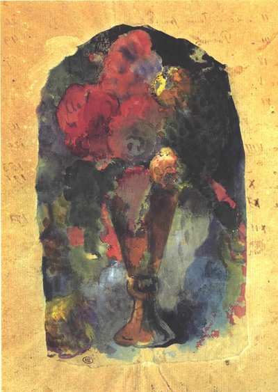 Flower Vase after Delacroix by Paul Gauguin